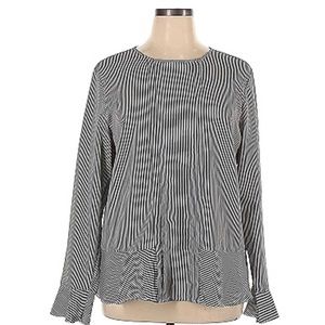 Banana Republic XL Stripes Long Sleeve Blouse